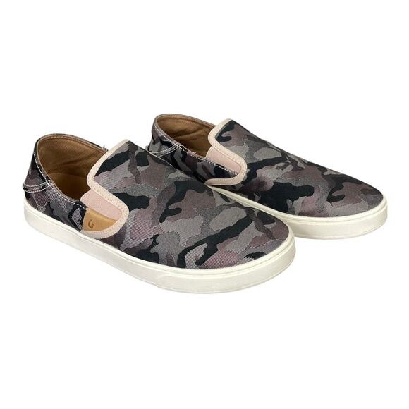 OluKai Pehuea Pa’i Sneaker Camo Women’s 10 Convertible Slip-On or Slide Casual - Picture 3 of 9